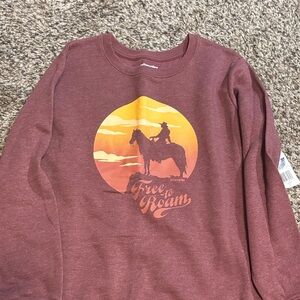 Wrangler Kids Burgundy 'Free to Roam' Long Sleeve Tee